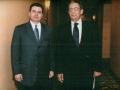 With Amr Moussa the Secretary general of the League of Arab States.